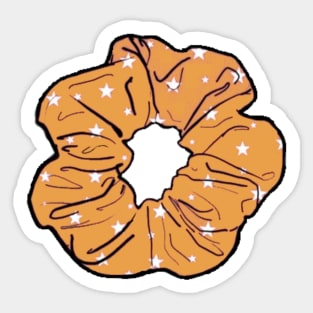 Orange star scrunchy Sticker